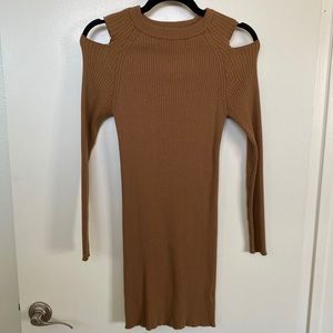 Shoulderless Sweater dress